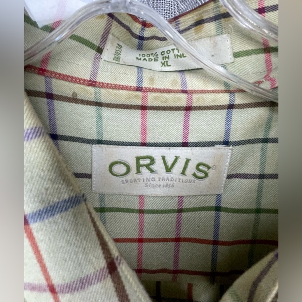 Orvis Shirt Mens XL Plaid Long Sleeve Button Down Fishing shirt‌‌‌‌‌‌‌‌ - Picture 4 of 7